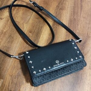 Michael Kors Black Studded Crossbody Bag
